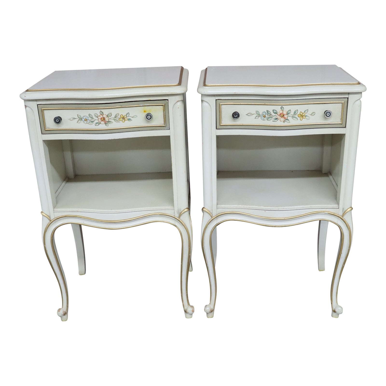 Drexel French Style Nightstand/Pair Chairish