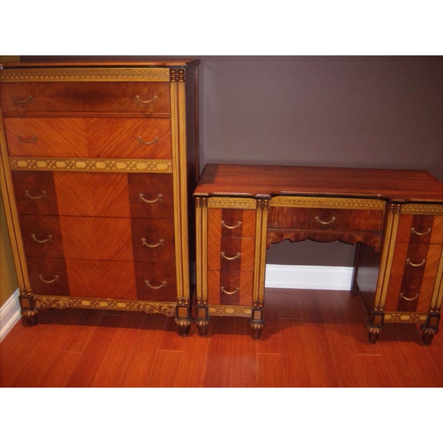 Art Deco Bedroom Furniture: Art Deco Vintage Set For Sale - Image 3 of 5