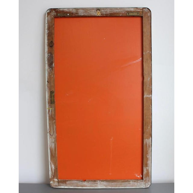 Vintage Italian Wall Mirror with Brass Frame in the style of Gio Ponti, 1960s For Sale - Image 9 of 10