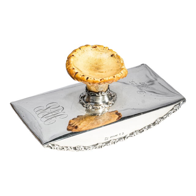 Stunning Ornate Antique Victorian Sterling Silver Desk Ink Blotter Paperweight Home Office Decor For Sale