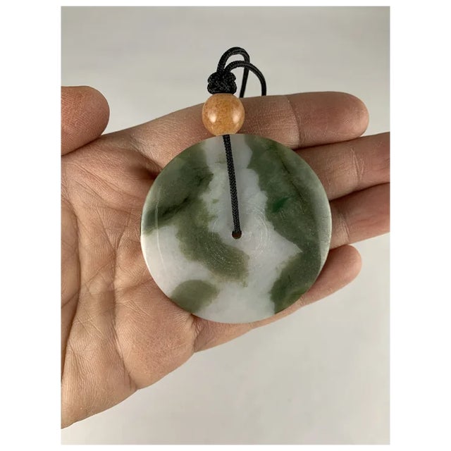 Late 20th Century Large Jade Donut Pendant For Sale - Image 4 of 8