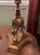 Metal Pair Vintage 1987 Chapman Brass Dolphin Buffet Lamps Black Gold Foil Shades 37" For Sale - Image 7 of 13