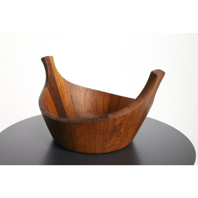 1950s Dansk Teak Staved Viking Salad Bowl by Jens Quistgaard For Sale - Image 17 of 17