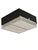 Mid 20th Century Mid 20th Century Modernist Original Flush-Mount Chandelier in Frosted Art Glass & Black Metal For Sale - Image 5 of 16