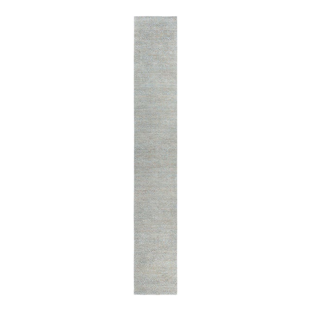 Modern Traditional-Inspired Hand-Knotted Silk & Wool Runner by Doris Leslie Blau For Sale