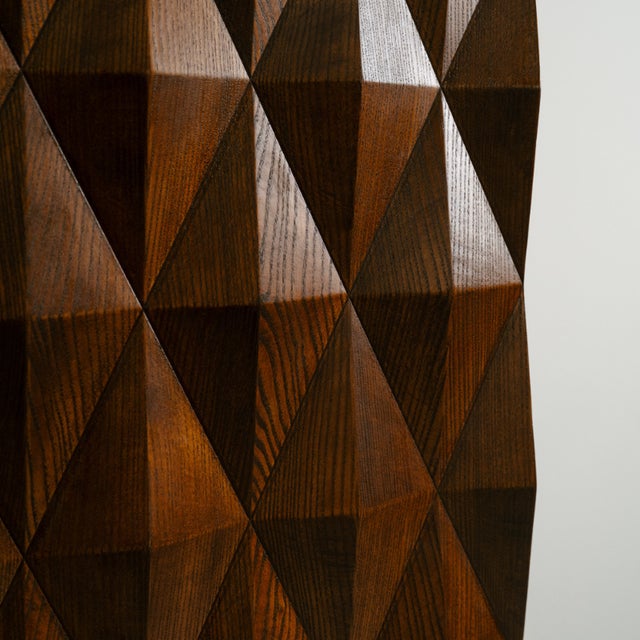 Brutalist Wood and Rosso Levanto Marble Cabinet For Sale - Image 4 of 5