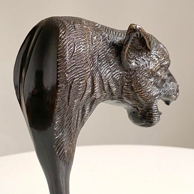Metal Bronze Statuette of a Wild Animal, 1890s-1910s For Sale - Image 7 of 9