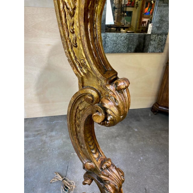 1960s 1960s Italian Resin Light Fixture – Gold Gilt Finish For Sale - Image 5 of 11