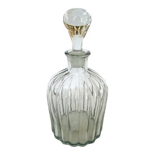 19th Century Fluted Glass Decanter For Sale