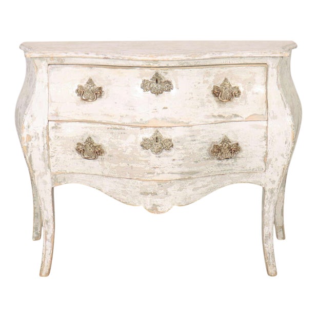 French Painted Two Drawer Commode, 1890s For Sale