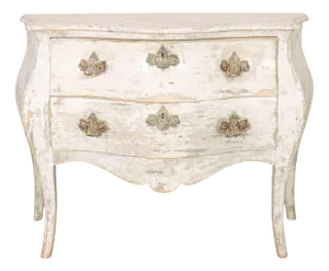 French Painted Two Drawer Commode, 1890s