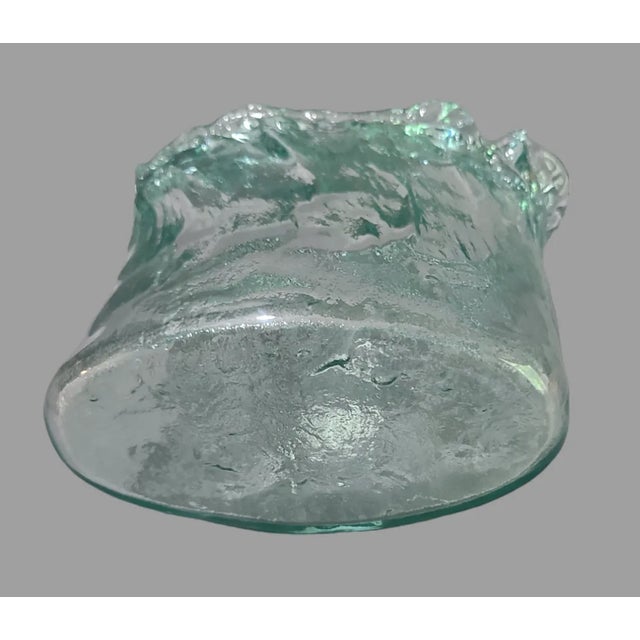 Late 20th Century San Miguel Vidrios Spain 100% Recycled Glass Sea Glass Green Art Vase For Sale - Image 6 of 7