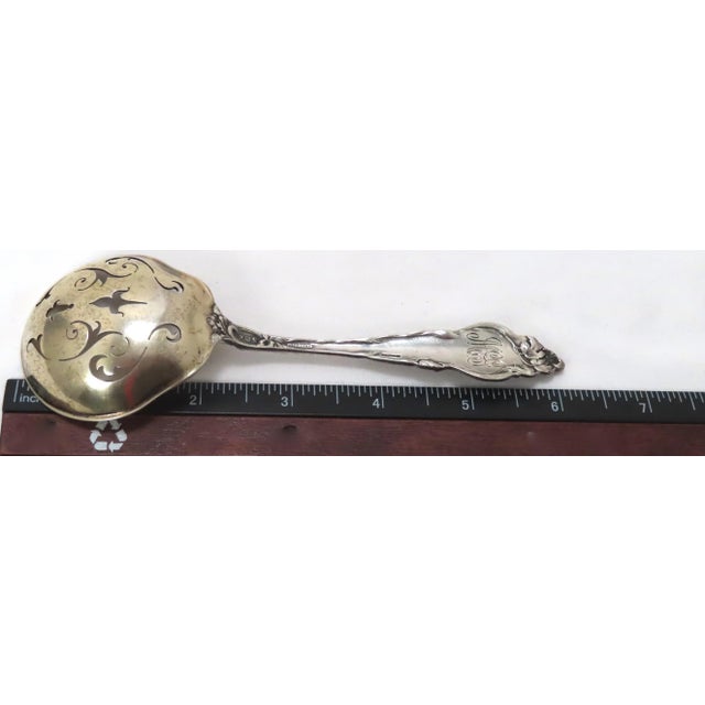 Antique Reed & Barton Les Six Fleurs Pattern Art Nouveau Sterling Silver Confection - Candy Spoon For Sale - Image 10 of 13
