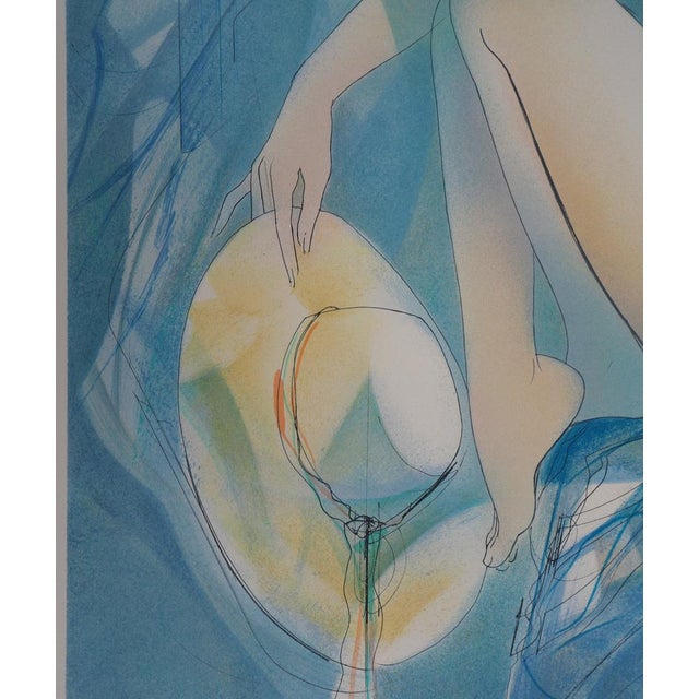 Jean-Baptiste Valadie, Nude with Hat, Original Lithograph For Sale - Image 3 of 8