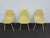 Plastic Herman Miller Eames Set of 3 Fiberglass Shell Chairs 1960s Light Yellow 6640 For Sale - Image 7 of 18