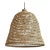 Wicker Basket Weave Bell Pendant Light For Sale