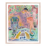 Image of The Thinker by Anne-Louise Ewen in Natural Frame, Large Art Print For Sale