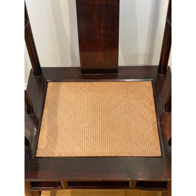 Vintage Asian Chinoiserie Yoke Back Chair For Sale - Image 9 of 12