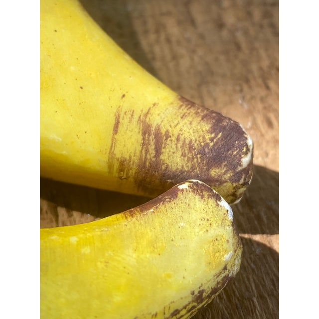 Yellow Andy Warhol-Style Carved Alabaster Banana Sculptures, Set of 2 For Sale - Image 8 of 12