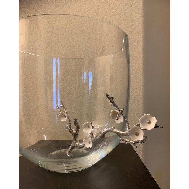 Vanessa Mitrani Glass Cherry Blossom Sculpture Bowl Paris France For Sale - Image 11 of 12