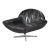 Johannes Andersen "Capri" Swivel Lounge Chair In Black Leather For Sale