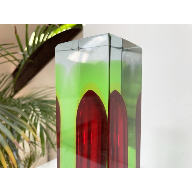 Murano Submerged Vase in Glass For Sale - Image 11 of 18
