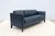 2010s MCM Style Mark Goetz for Bernhardt Design Moreau Sofa in Navy Blue Leather For Sale - Image 5 of 18