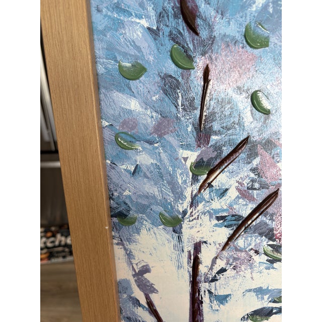 Wood Vintage Large Landscape Painting For Sale - Image 7 of 11