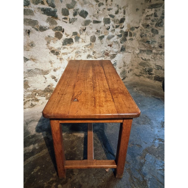 Brown French Oak Table, 1960s For Sale - Image 8 of 18