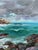 Turquoise Oil Painting on the Lighthouse Shore Before the Storm Yuriy Suprunchuk For Sale - Image 8 of 11