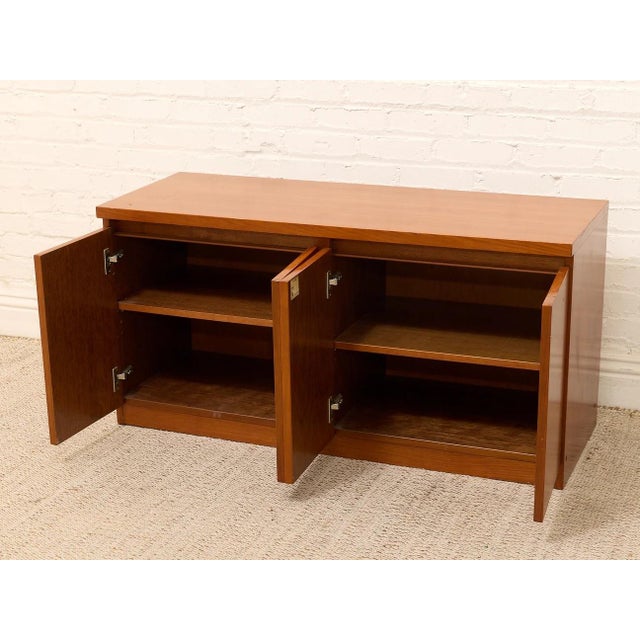 Vintage Mid Century Four Door Credenza For Sale - Image 10 of 12