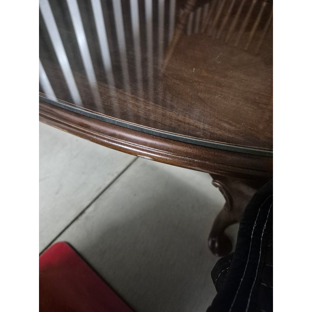 Late 20th Century Pennsylvania House Style Oval Cherry Queen Anne Coffee Table For Sale - Image 14 of 14