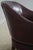 Classic Mahogany Burgundy Leather Barrel Back Chair For Sale In Philadelphia - Image 6 of 18