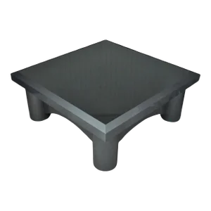 Custom Industrial Modern Aluminum Gun Metal Square Coffee Table