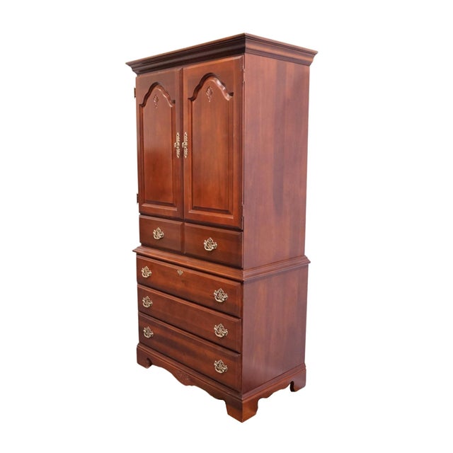 KINCAID FURNITURE Solid Cherry Traditional Style 39" Media / Clothing Armoire 21-165 76" High 39" Wide 22" Deep Large...