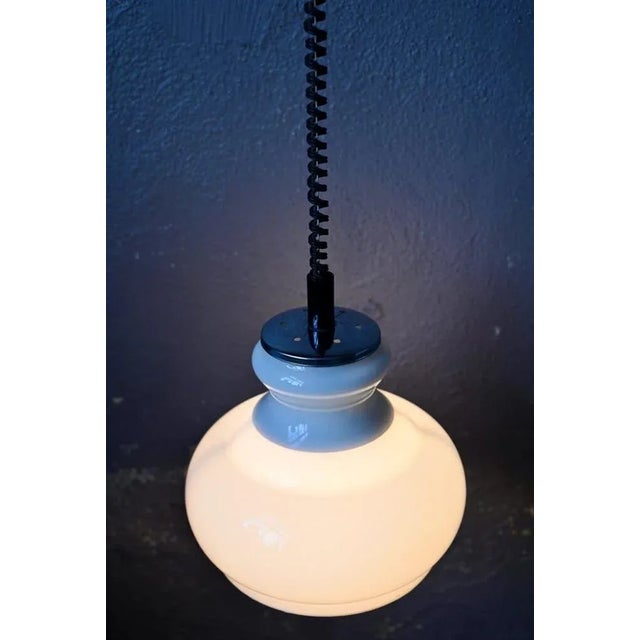 Withe Suspension Light, 1970s For Sale - Image 6 of 9