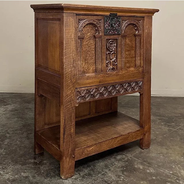 Antique Neoclassical Revival Raised Cabinet ~ Dry Bar For Sale - Image 4 of 12