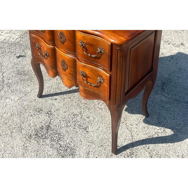 Vintage Regency Wave Front Chest of Drawers For Sale - Image 11 of 12