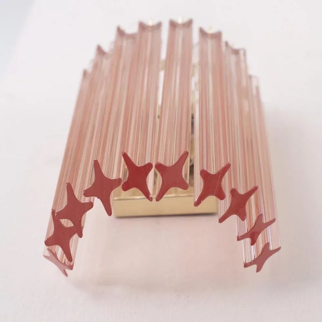 Vintage Italian Wall Lamps with Murano Glass Pink, 1990s, Set of 2 For Sale - Image 10 of 13