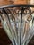 Art Deco Vintage Crate & Barrel “Petra” Blown Glass Large Bubble Vase in Wrought Metal Frame For Sale - Image 3 of 7