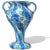 Beautiful antique Murano hand blown blue, green and white Millefiori Murrina flower mosaic Italian art glass decorative...