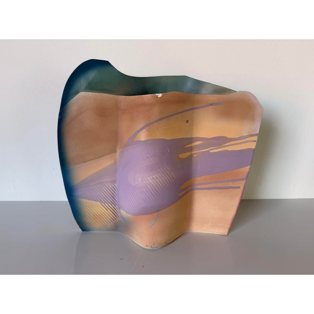 1980's Vintage Southwestern Abstract Studio Pottery Sculptural Vase – Signed For Sale - Image 10 of 12