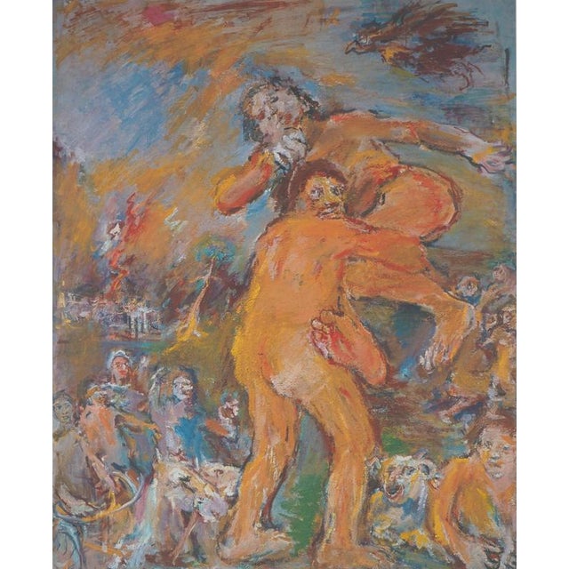 Oskar Kokoschka, Theseus and Penthesilea, Lithograph For Sale - Image 6 of 6