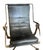 Architectural Motorcycle Leather Rocker Lounge Chair W/Ottoman Attributed to Joshua Height For Sale - Image 4 of 14