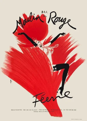 2009 "Féérie" René Gruau Moulin Rouge Lithograph Poster