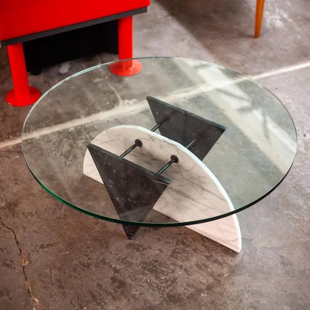 Eccentric postmodern coffee table, made by unknown maker in Germany