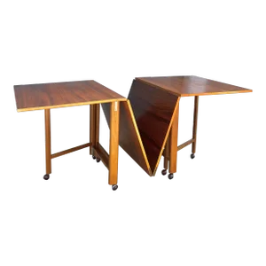 Drop-Leaf ‘Maria’ Extendable + Fold-Up Dining Table | Bruno Mathsson for Karl Mathsson 1950s