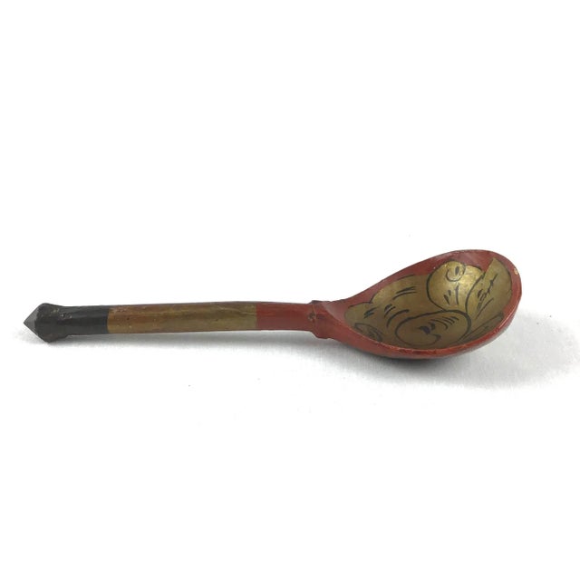 Antique Wooden Spoon From Thailand For Sale - Image 9 of 9