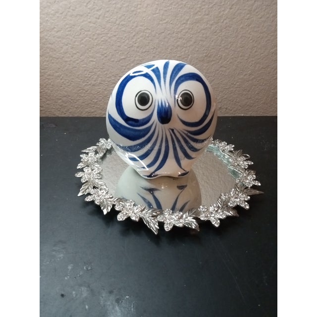 Folk Art 1970s Gorgeous Tonala Mexican Folk Art Owl Figurine For Sale - Image 3 of 5