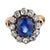 Victorian 19th Century Victorian Gia 6.04 Carat Ceylon Sapphire Diamond 9k Gold Silver Cluster Ring, Size 11 For Sale - Image 3 of 6